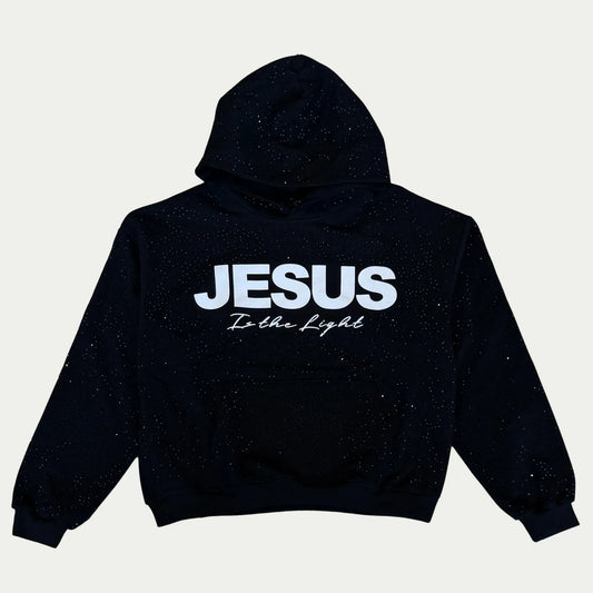Jesus is The Light Rhinestone Hoodie